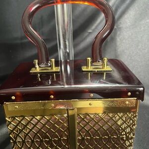 Vintage Dorset-Rex Fifth Avenue Lucite and Metal Handbag